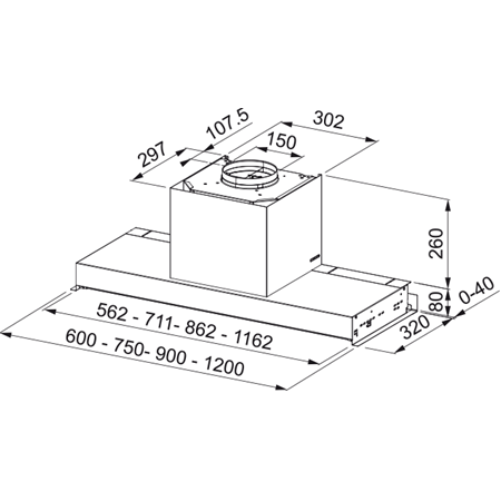 FMY DRIP-FREE 60 KL Ankastre Davlumbaz 90 cm